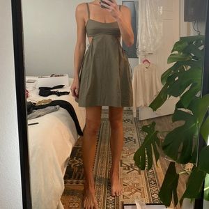 L’academie Olive Green Mini Dress